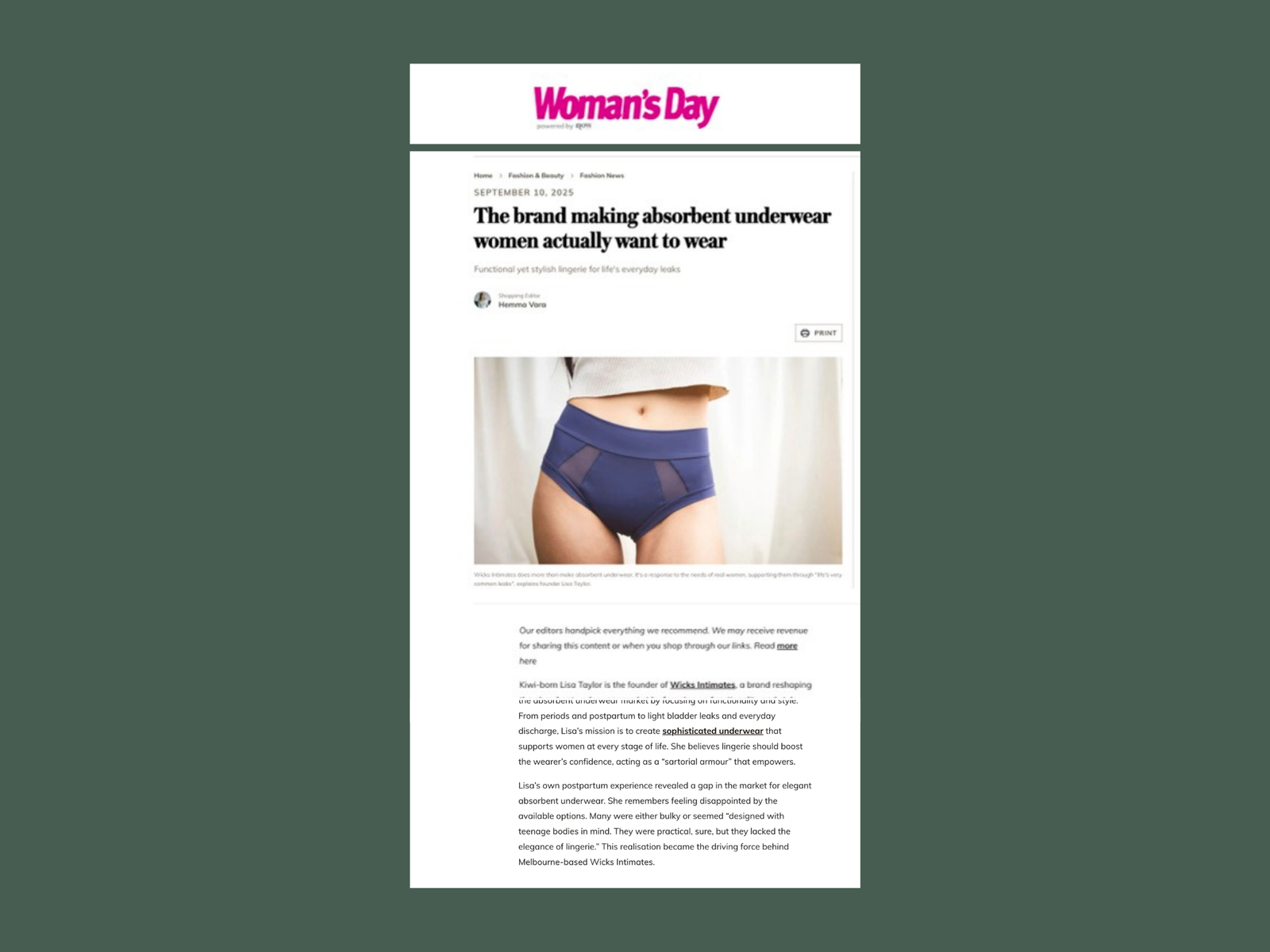 Woman's Day Feature