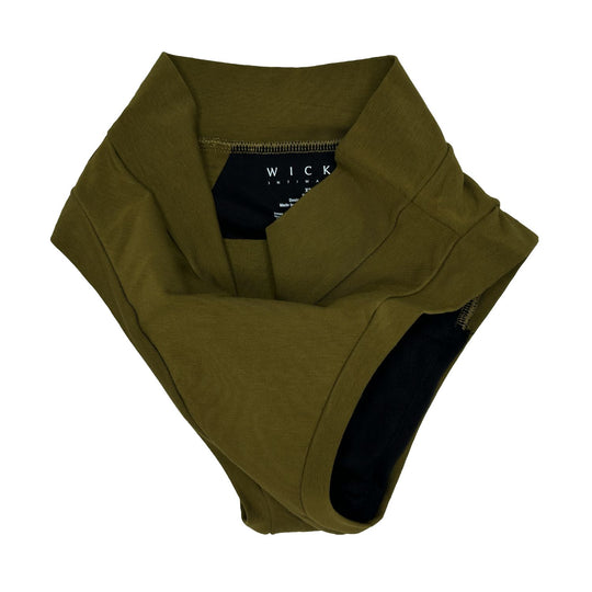 High Waisted Basic in Moss (heavy flow)