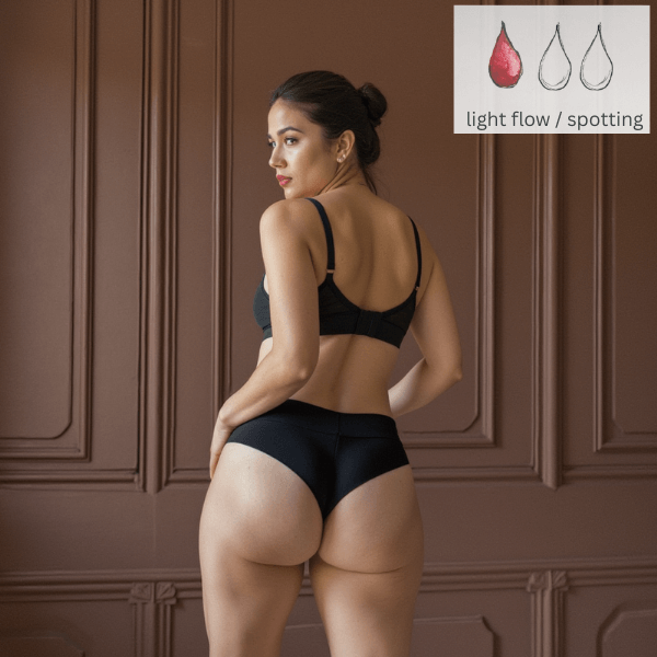 Striation Thong in Obsidian Black