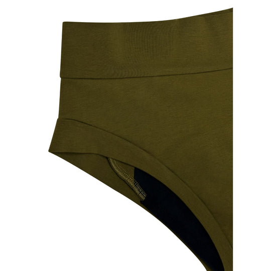 High Waisted Basic in Moss (heavy flow)