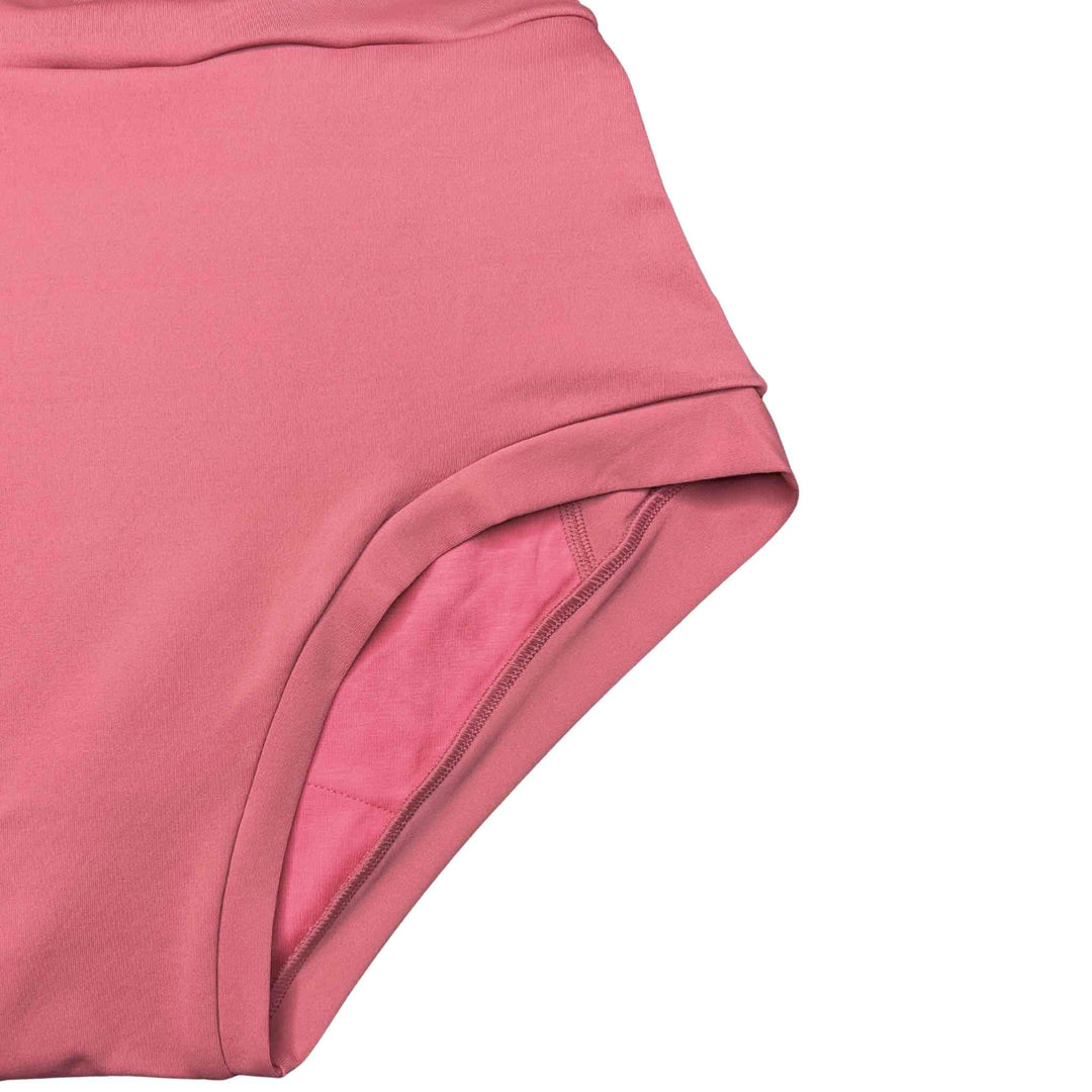 Wicks Intimates Anything But Basic Brief II All Day Fresh lightweight absorbent underwear in dusky pink, fabric and lining detail