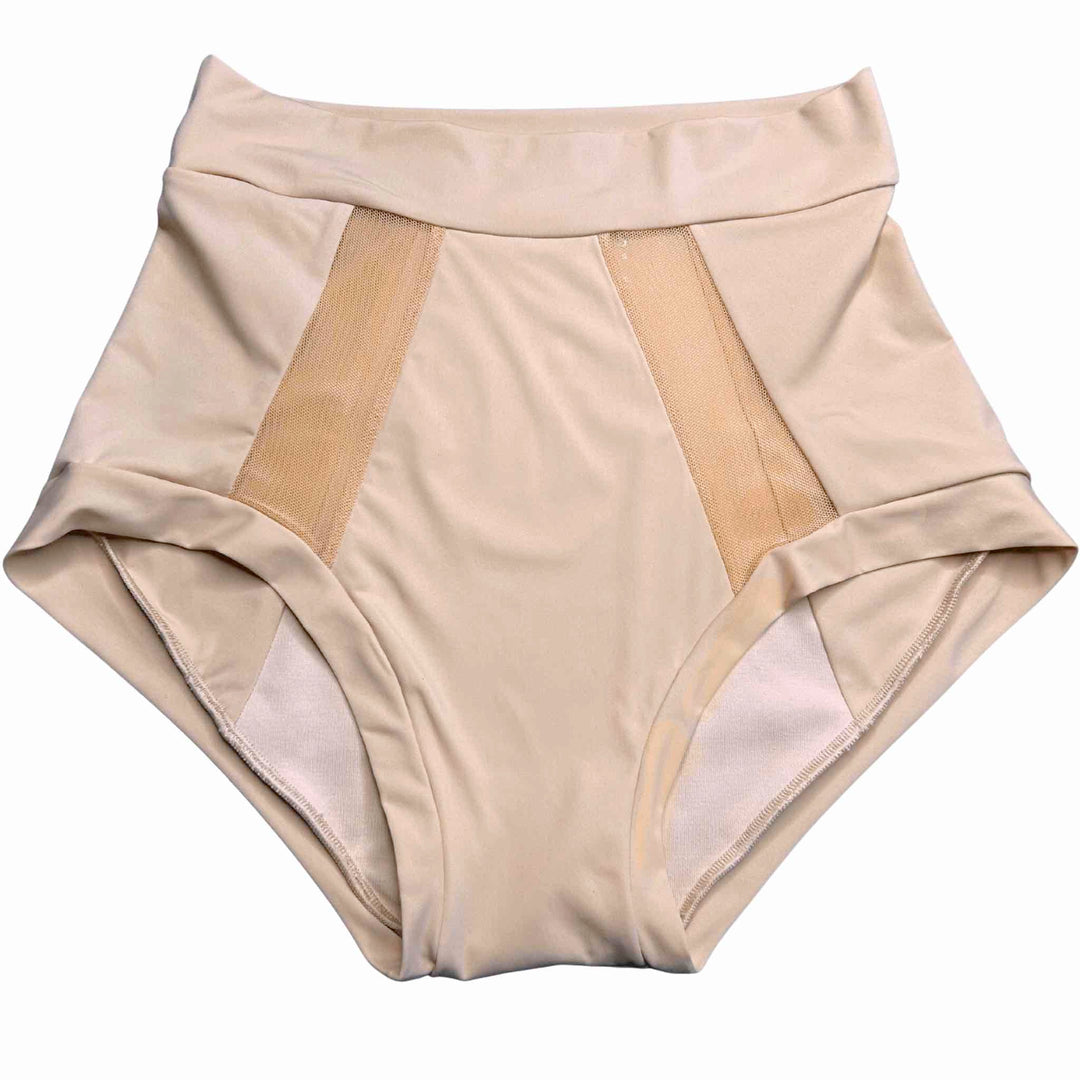 Wicks Intimates Emanate II All Day Fresh lightweight absorbent underwear in shell (nude), flat lay